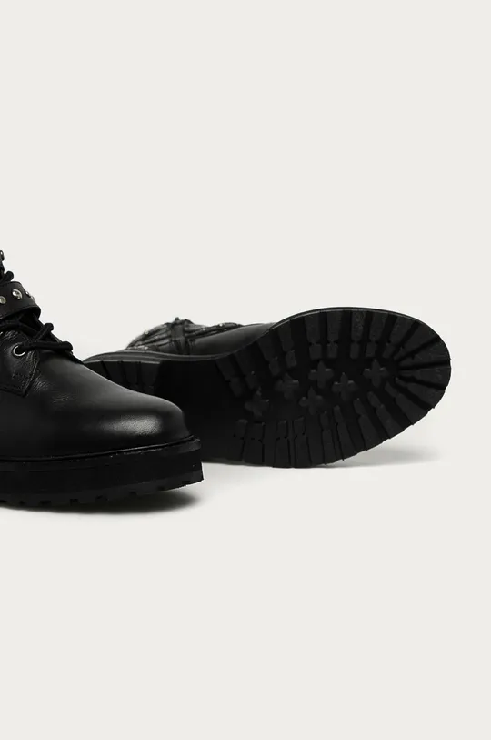 čierna Answear.LAB limitovaná kolekcia - Kožené členkové topánky