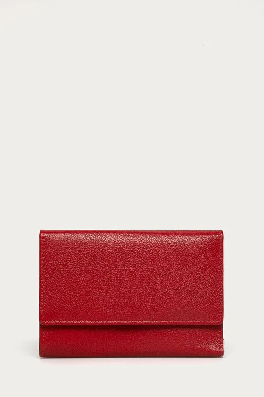 červená Answear Lab - Kožená peňaženka Dámsky