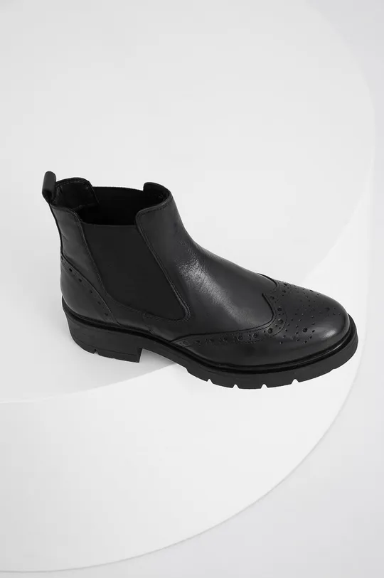 μαύρο Answear Lab - Δερμάτινες μπότες Τσέλσι Γυναικεία