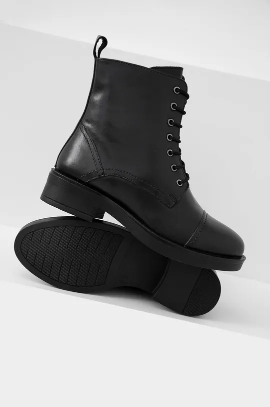 crna Answear Lab - Kožne cipele iznad gležnja