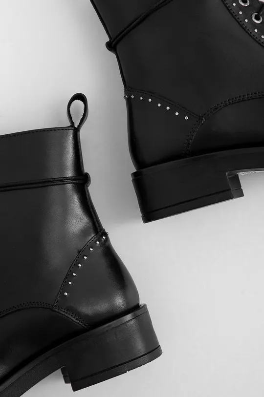 μαύρο Answear Lab - Δερμάτινες μπότες