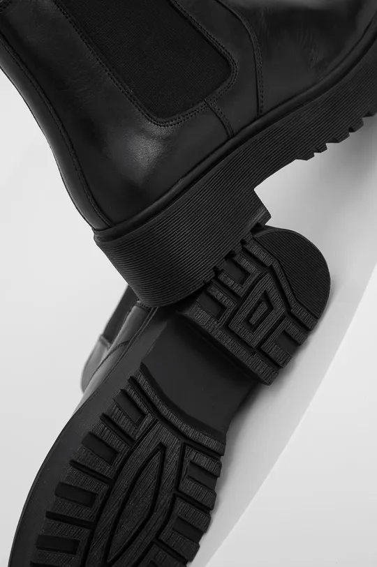 čierna Answear Lab - Kožené topánky Chelsea