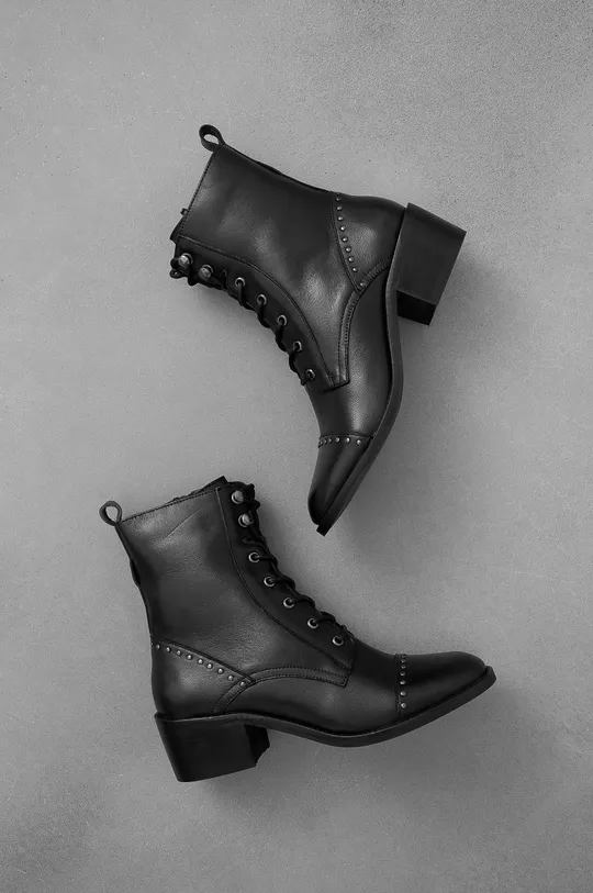 Answear Lab - Шкіряні черевики чорний