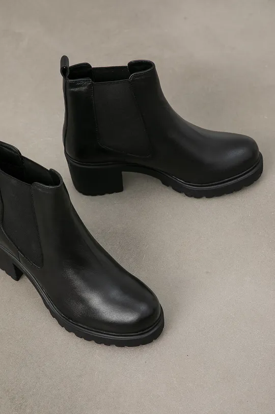 Δερμάτινες μπότες Τσέλσι Answear Lab μαύρο