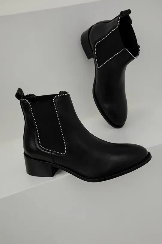 Kožené topánky Chelsea Answear Lab čierna