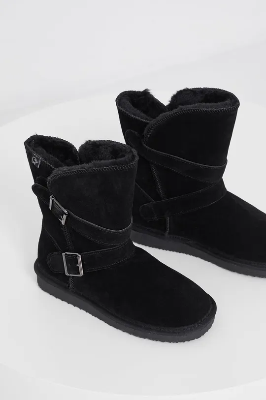 čizme za snijeg od brušene kože Answear Lab crna