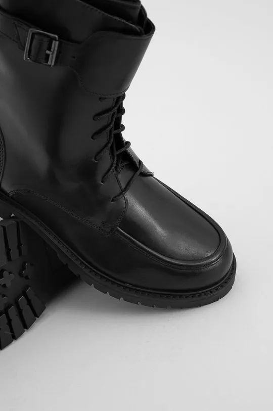 čierna Kožené členkové topánky Answear Lab