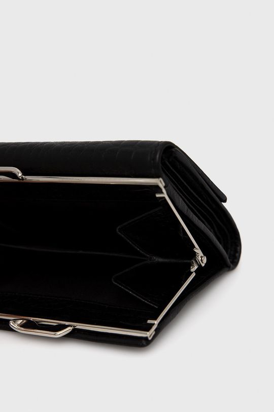 černá Kožená peněženka Answear Lab