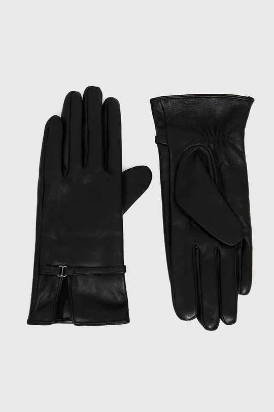 чёрный Кожаные перчатки Answear Lab Женский