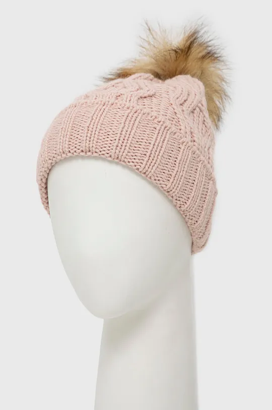 różowy Answear Lab czapka i szalik
