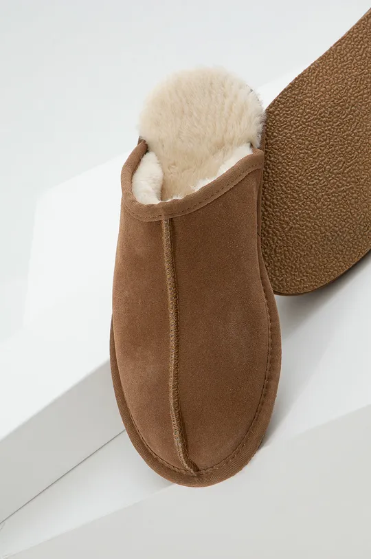 Kućne papuče od brušene kože Answear Lab  Vanjski dio: Brušena koža Unutrašnji dio: Tekstilni materijal Potplat: Sintetički materijal