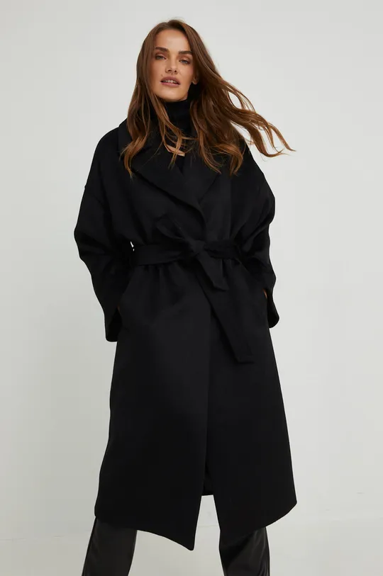 μαύρο Μάλλινο παλτό Answear Lab
