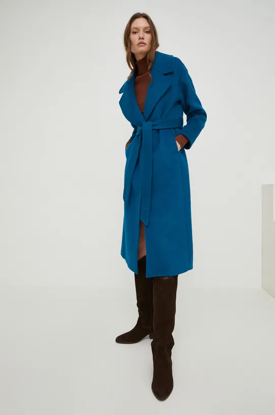 τιρκουάζ Μάλλινο παλτό Answear Lab Γυναικεία