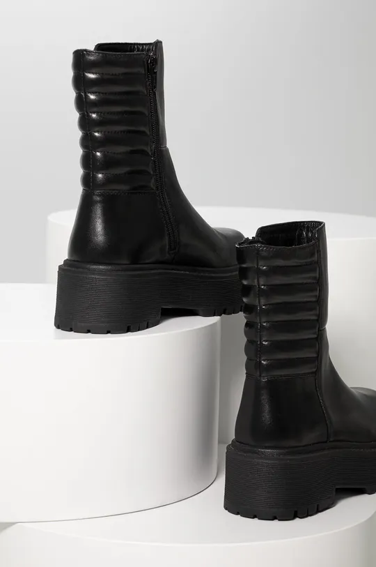 Kožené členkové topánky Answear Lab čierna