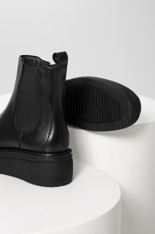 Kožené kotníkové boty Answear Lab černá
