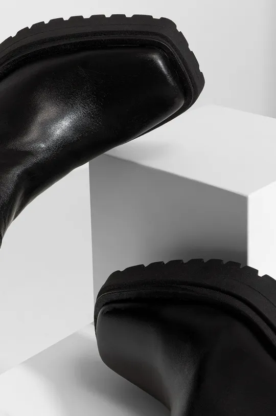 Kožené členkové topánky Answear Lab  Zvršok: Prírodná koža Vnútro: Syntetická látka, Textil Podrážka: Syntetická látka