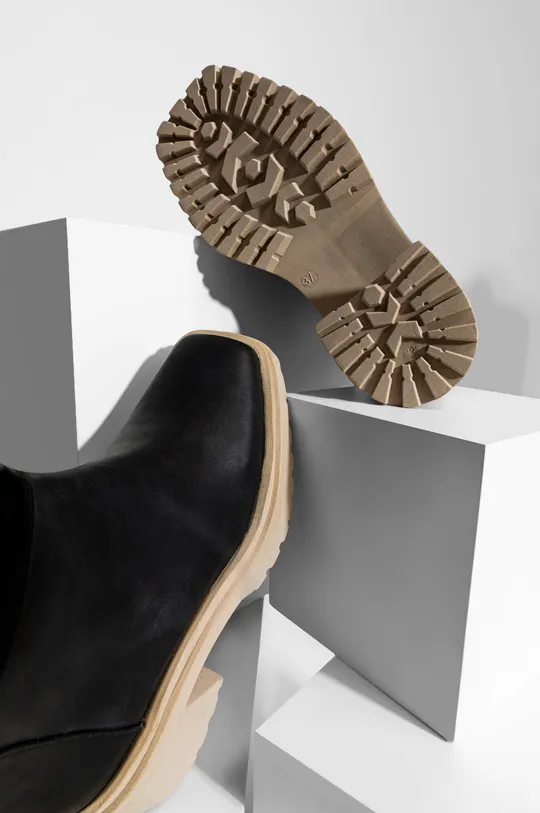 Kožené členkové topánky Answear Lab  Zvršok: Prírodná koža Vnútro: Textil, Prírodná koža Podrážka: Syntetická látka