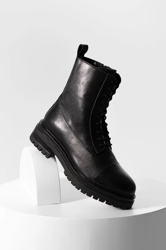 Δερμάτινες μπότες Answear Lab μαύρο