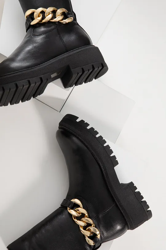 Шкіряні черевики Answear Lab чорний