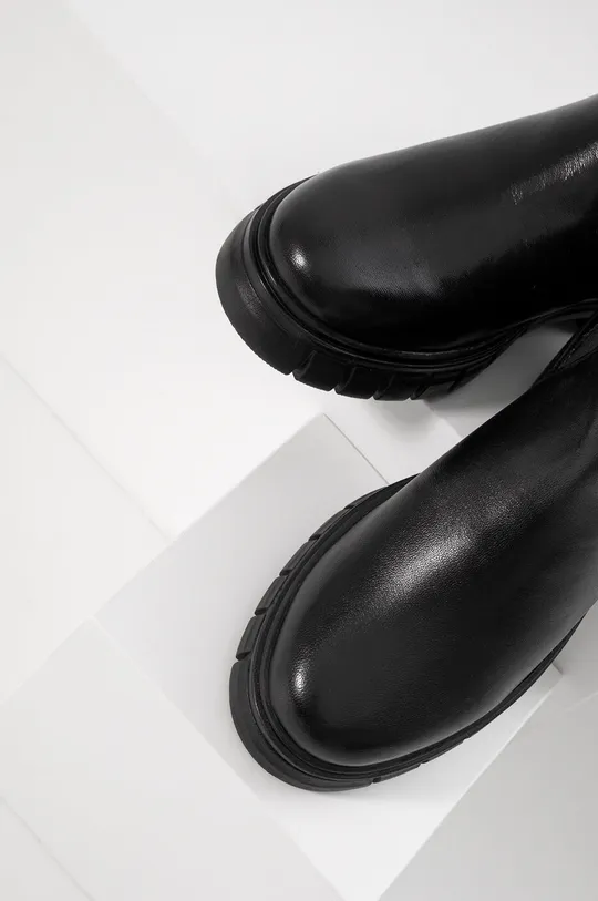 Kožené topánky chelsea Answear Lab čierna
