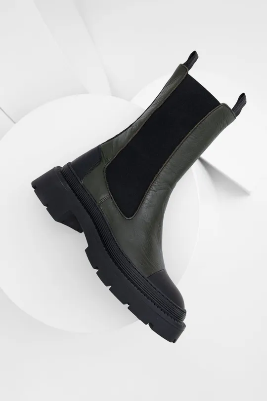πράσινο Δερμάτινες μπότες τσέλσι Answear Lab Γυναικεία