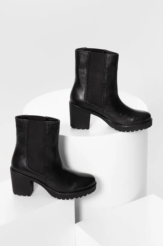 μαύρο Δερμάτινες μπότες Answear Lab Γυναικεία