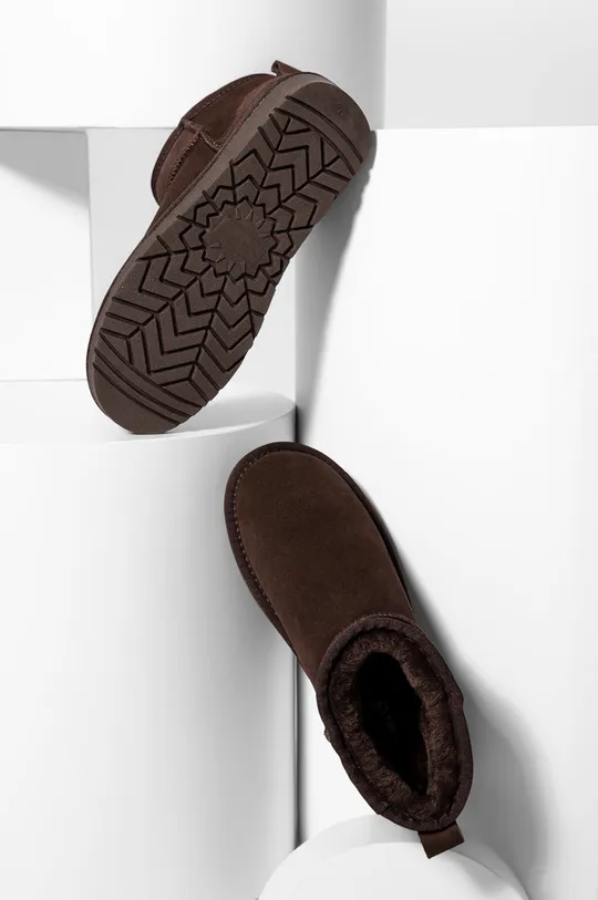 Замшеві чоботи Answear Lab коричневий