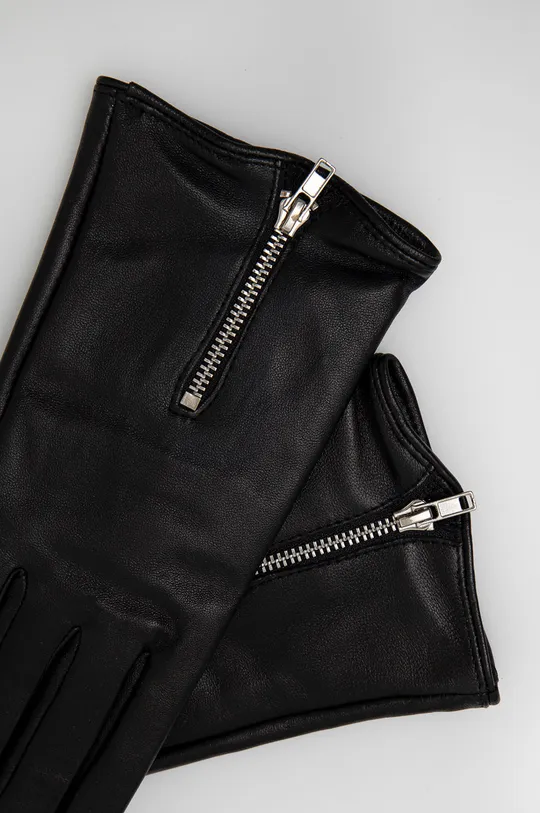 Kožené rukavice Answear Lab čierna