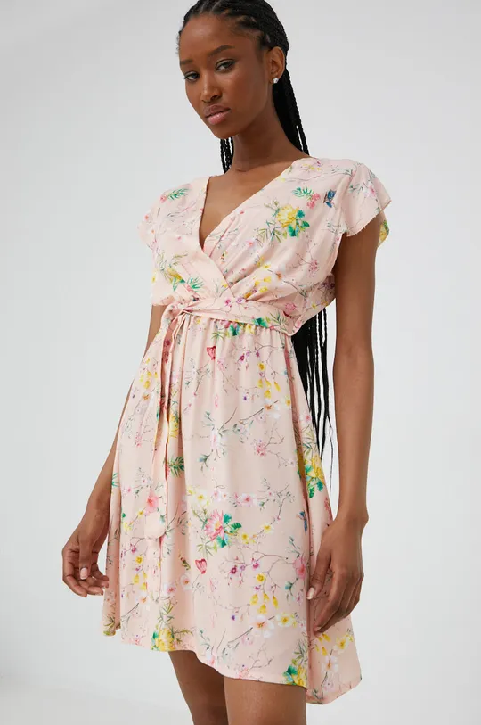 Φόρεμα Answear Lab X limited festival collection BE BRAVE ροζ