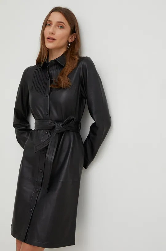 μαύρο Δερμάτινο φόρεμα Answear Lab  X limited collection SISTERHOOD