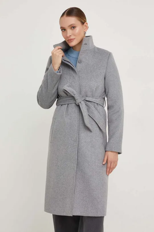 Вовняне пальто Answear Lab сірий