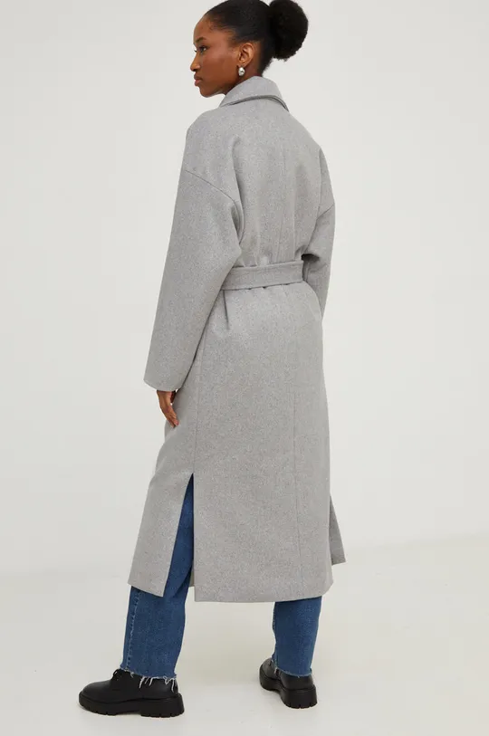 Шерстяное пальто Answear Lab серый