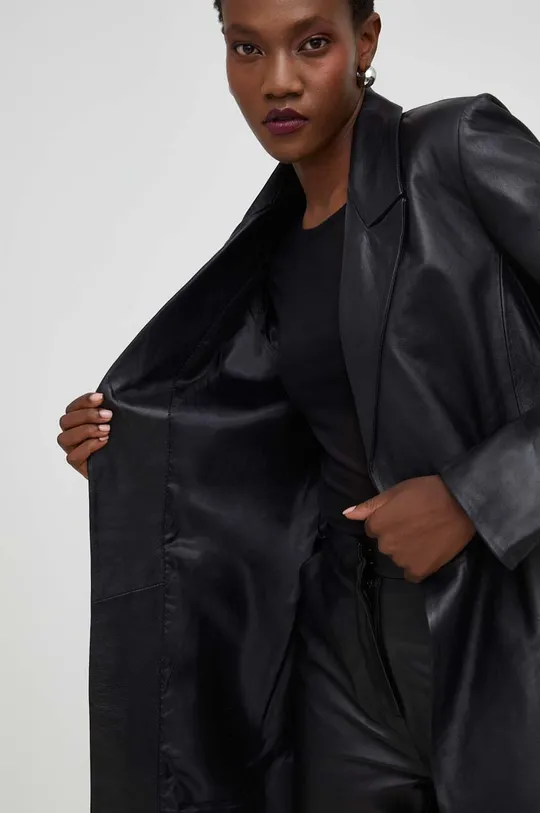 Δερμάτινο παλτό Answear Lab X limited collection NO SHAME
