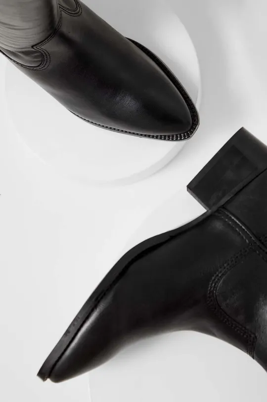 μαύρο Δερμάτινες μπότες Answear Lab X limited collection NO SHAME
