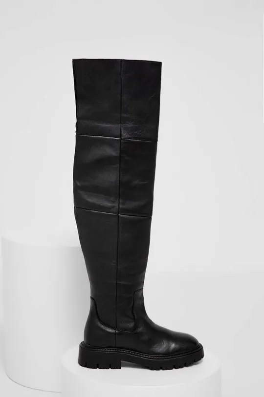 Кожаные сапоги Answear Lab X Лимитированная коллекция NO SHAME чёрный