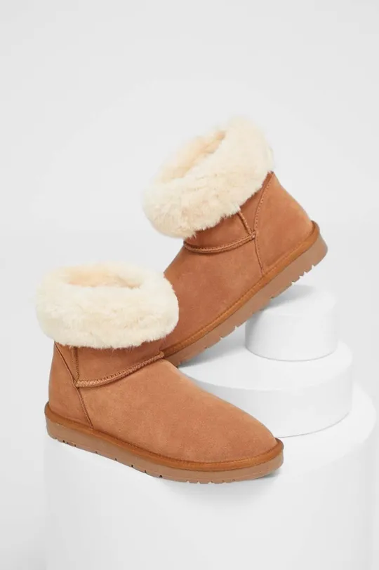 smeđa Čizme za snijeg od brušene kože Answear Lab Ženski