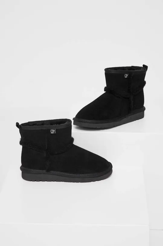 crna Čizme za snijeg od brušene kože Answear Lab Ženski