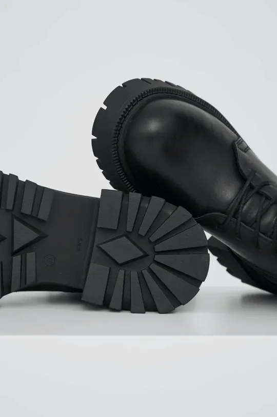 črna Usnjeni nizki škornji Answear Lab X omejena kolekcija NO SHAME
