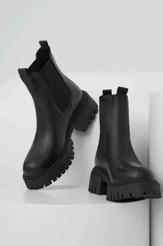 μαύρο Δερμάτινες μπότες τσέλσι Answear Lab X limited collection NO SHAME Γυναικεία