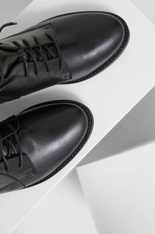 čierna Kožené členkové topánky Answear Lab