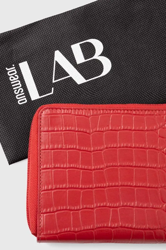 czerwony Answear Lab portfel skórzany
