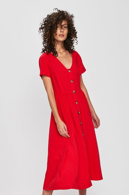 czerwony Answear Lab - Sukienka Damski