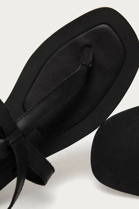 чёрный Кожаные сандалии Answear Lab