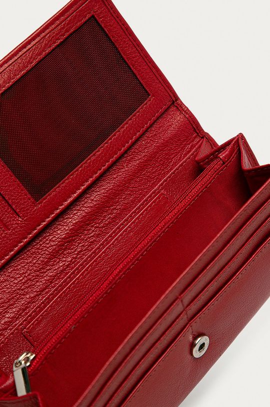 červená Answear Lab - Kožená peněženka