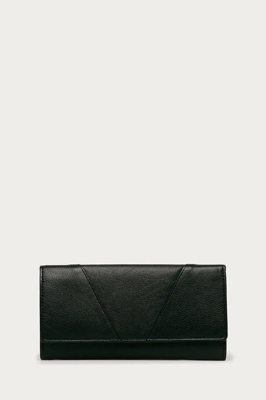 čierna Answear Lab - Kožená peňaženka Dámsky