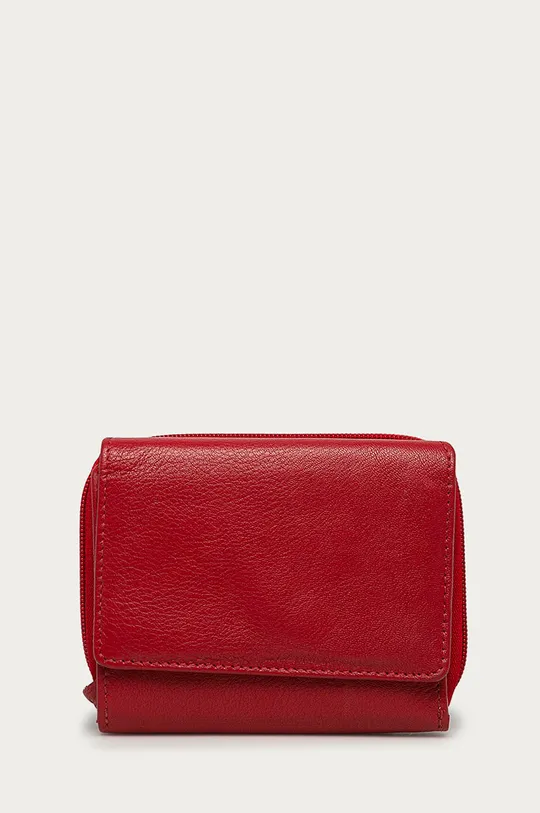 červená Answear Lab - Kožená peňaženka Dámsky