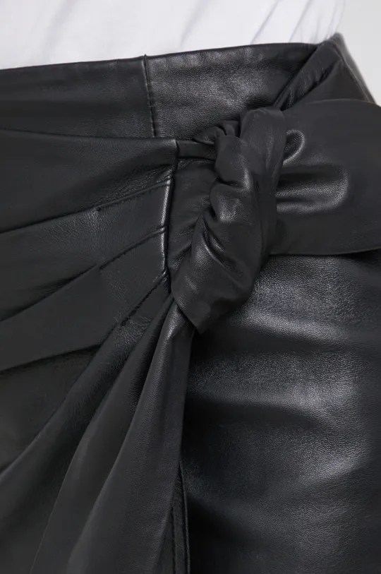 čierna Kožená sukňa Answear Lab x limitovaná kolekcia NO SHAME