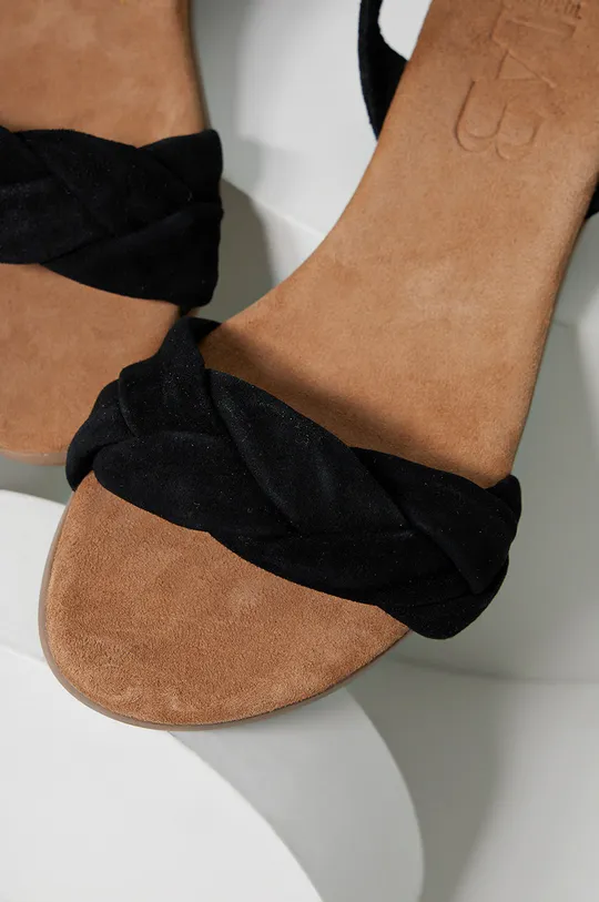 Sandale od brušene kože Answear Lab crna