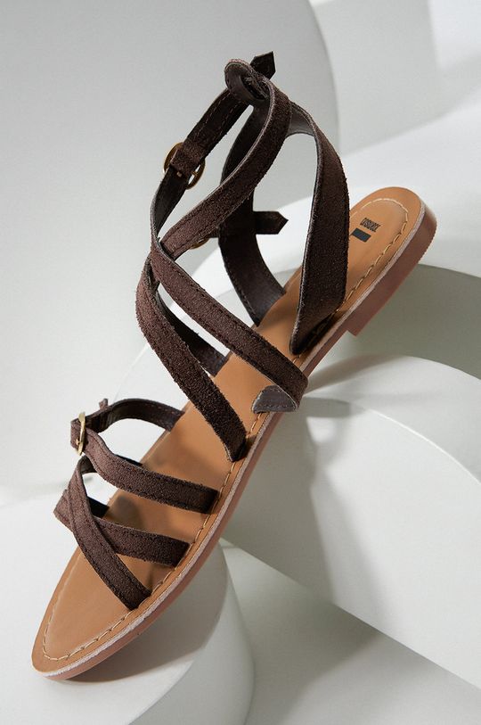 Semišové sandále Answear Lab hnedá