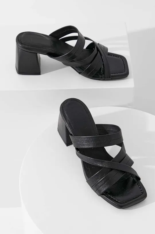 Кожаные сандалии Answear Lab чёрный
